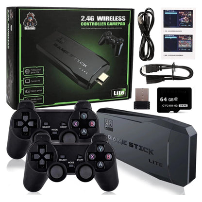 4K Retro Game Console Plug&Play Video Game Stick Dual 2.4G Wireless Controllers
