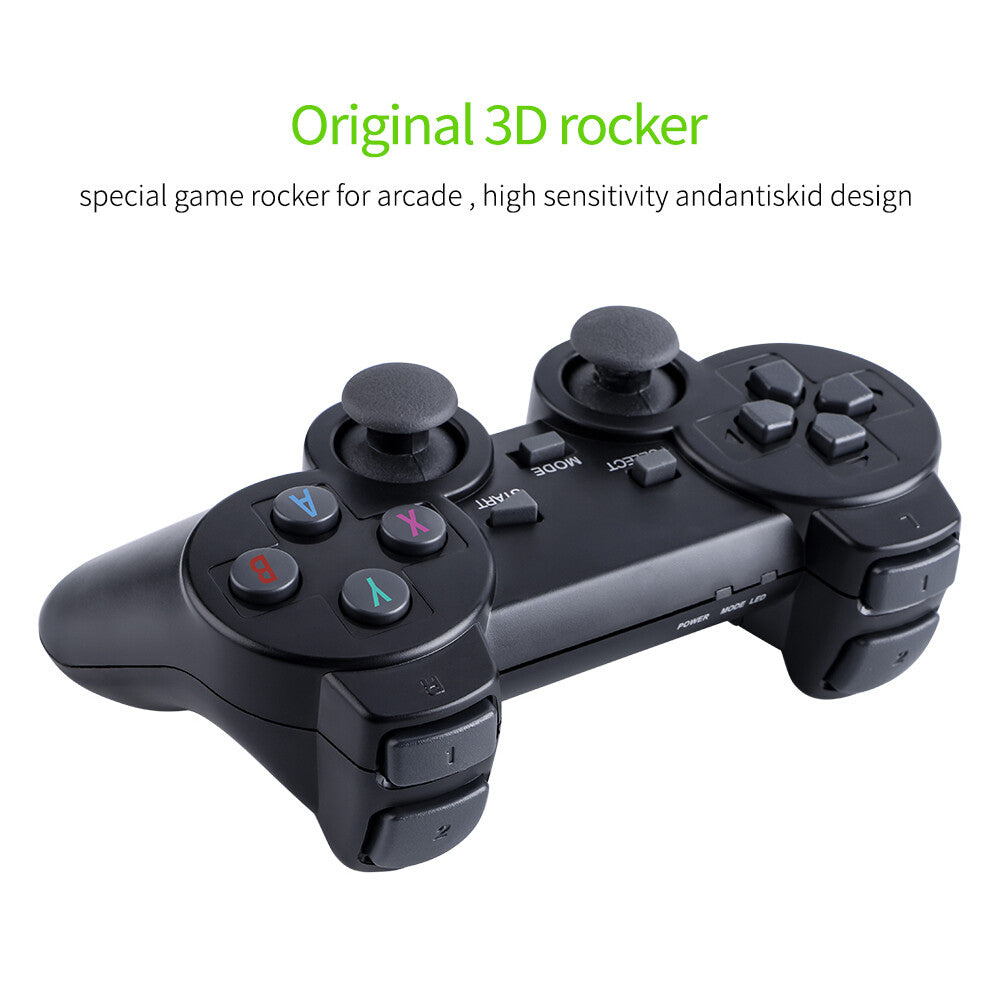 4K Retro Game Console Plug&Play Video Game Stick Dual 2.4G Wireless Controllers