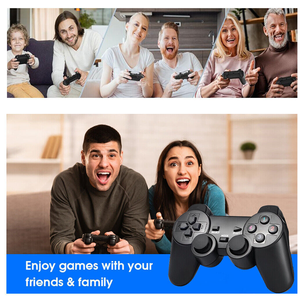 4K Retro Game Console Plug&Play Video Game Stick Dual 2.4G Wireless Controllers
